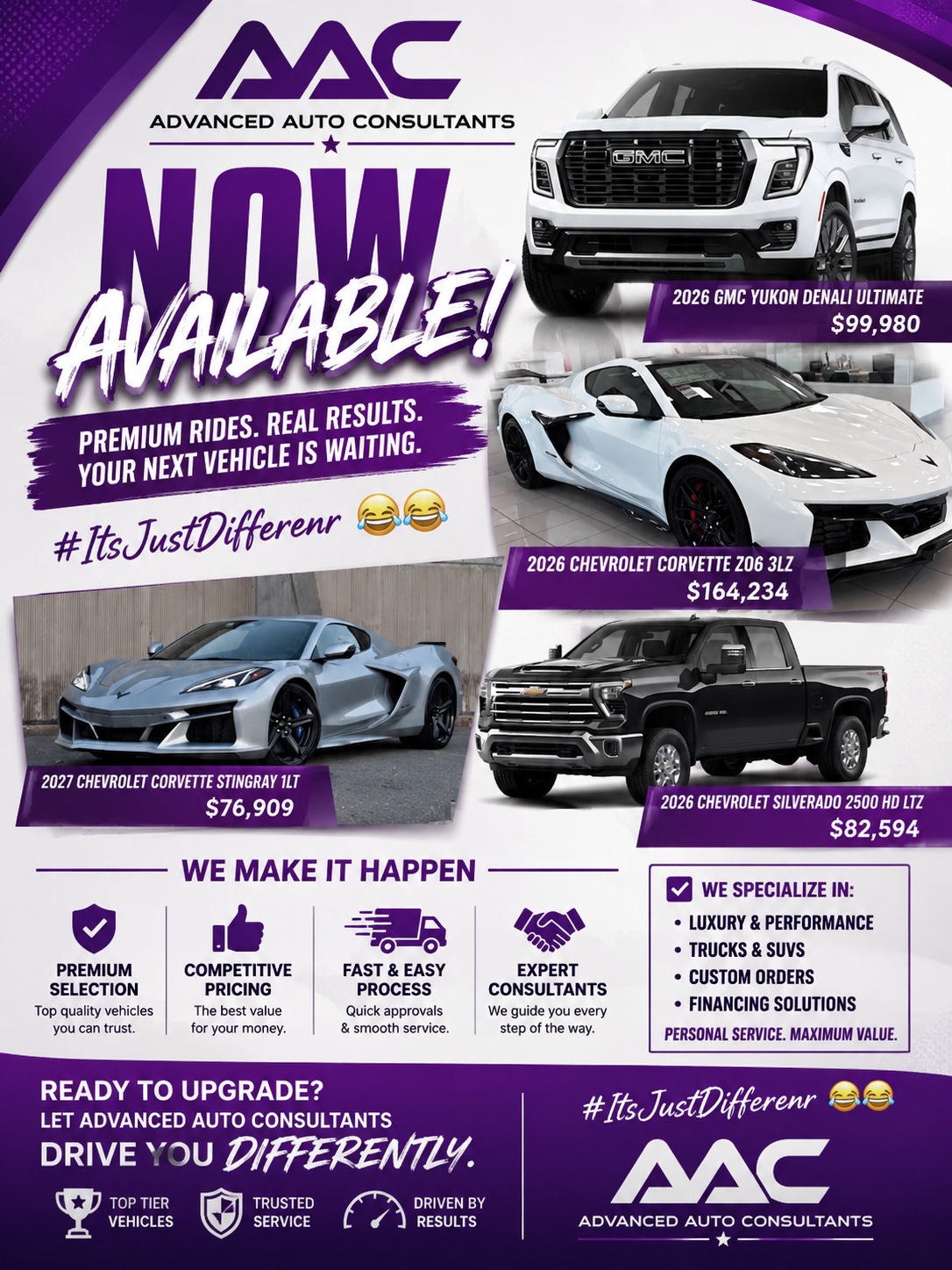 Now Available AAC New Inventory
